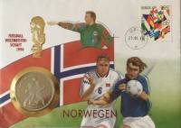 (1994) Монета Замбия 1994 год 2000 квача "ЧМ по Футболу США 1994"  Медь-Никель  Буклет с маркой